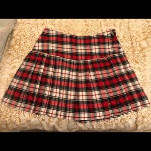 Plaid pleated skirt